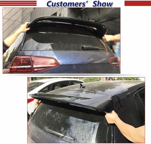 MK7 ألياف الكربون جناح خلفي للسقف ل Volkswagen VW Golf 7 7.5 MK7 MK7.5 GTI & R Hatchback 2014-2019 النافذة الخلفية الجناح Tunk سبويلر in Saudi Arabia