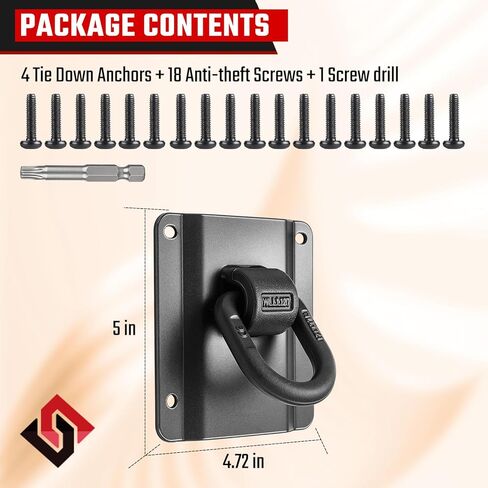 Heavy Duty Tie Down Anchors Truck Bed Tie Downs Car Accessories Fit for 2015-2025 Ford F150 F250 F350 & Raptor 2026 Replace# FL3Z-99000A64-B & FL3Z-9928408-AB 4 Pack in Saudi Arabia