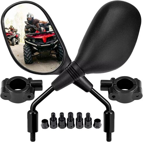 زوج واحد من مرايا الرؤية الخلفية ATV لسيارة Honda FourTrax Rancher 420 2014-2025، مرايا جانبية عالمية قابلة للتعديل لسيارة ATV Quad، مرايا شديدة التحمل لركوب الطرق الوعرة in Kuwait