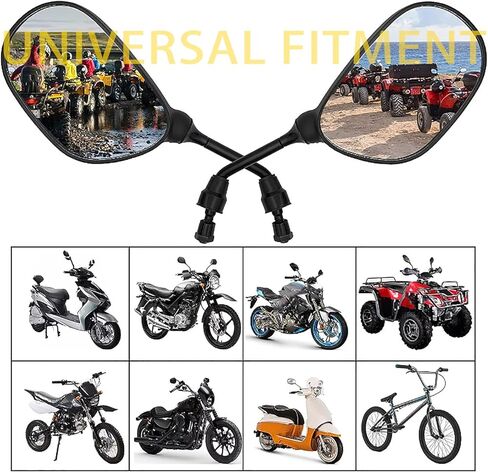 زوج واحد من مرايا الرؤية الخلفية ATV لسيارة Honda FourTrax Rancher 420 2014-2025، مرايا جانبية عالمية قابلة للتعديل لسيارة ATV Quad، مرايا شديدة التحمل لركوب الطرق الوعرة in Kuwait