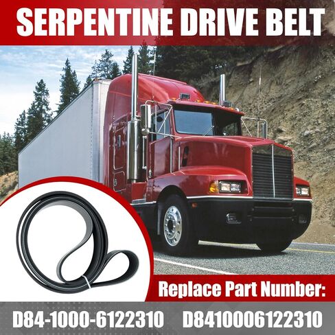 حزام محرك سيربنتين متوافق مع شاحنة Paccar Kenworth Peterbilt لاستبدال D84-1000-6122310 D8410006122310 in Kuwait