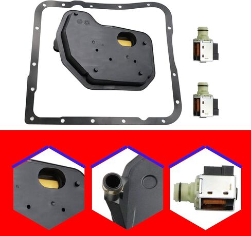 SMMS 4L60E Shift Solenoids(A&B) with Transmission Filter kit for Buick Rainier, for Cadillac Escalade, for Chevrolet Astro, Blazer, Avalanche 1998-2009, Silverado 2013 Replaces OE: 24230298 + 24208148 in Saudi Arabia