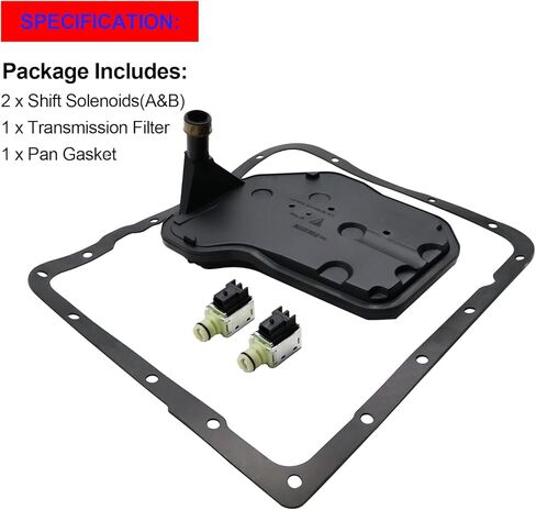 SMMS 4L60E Shift Solenoids(A&B) with Transmission Filter kit for Buick Rainier, for Cadillac Escalade, for Chevrolet Astro, Blazer, Avalanche 1998-2009, Silverado 2013 Replaces OE: 24230298 + 24208148 in Saudi Arabia