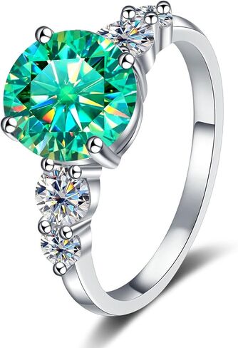 Super Flash 3.8 ct All Moissanite Ring for Women - Laboratory Diamonds Ring Jewelr S925 Silver Eternity Band Luxury Gift in Saudi Arabia