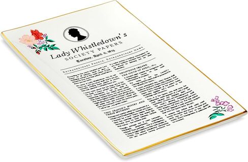 Hallmark Bridgerton Trinket Dish (Lady Whistledown's Society Papers) Gift for Fans, Moms, Daughters, Christmas, Mother's Day, Galentine's Day in Saudi Arabia