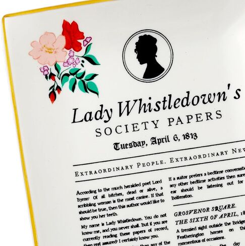 Hallmark Bridgerton Trinket Dish (Lady Whistledown's Society Papers) Gift for Fans, Moms, Daughters, Christmas, Mother's Day, Galentine's Day in Saudi Arabia