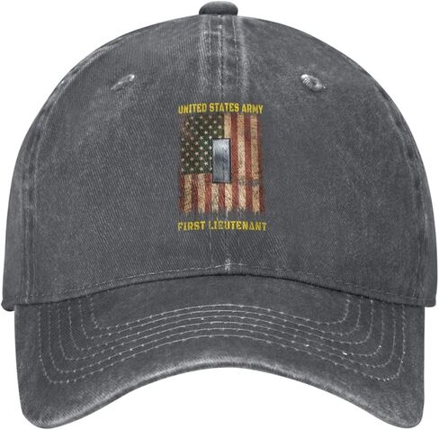 Us First Lieutenant Rank Insignia Emblem(1lt, O‑2) USA Flag Stylish Carbon-Colored Water-Resistant Denim Cowboy Hat Outdoor Adventures All Seasons5 in Saudi Arabia