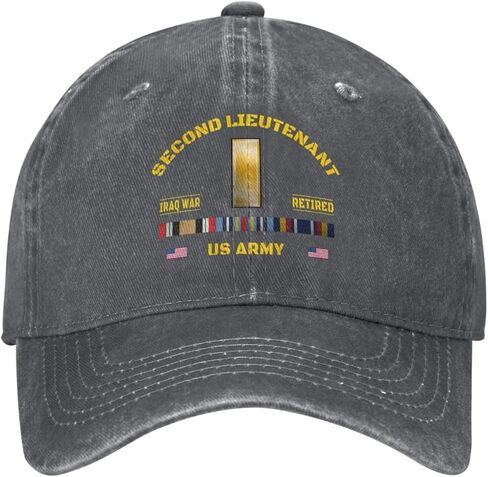 Us Second Lieutenant Rank Insignia Emblem(2lt, O‑1) Iraq War Retired Stylish Carbon-Colored Water-Resistant Denim Cowboy Hat Outdoor Adventures All Seasons1 in Saudi Arabia