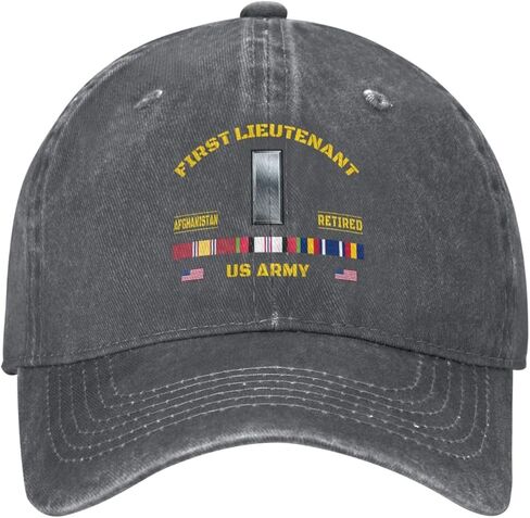 Us First Lieutenant Rank Insignia Emblem(1lt, O‑2) Afghanistan War Retired Stylish Carbon-Colored Water-Resistant Denim Cowboy Hat Outdoor Adventures All Seasons2 in Saudi Arabia