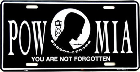 POW-MIA Novelty Metal License Plate Tag LP-118 in Saudi Arabia