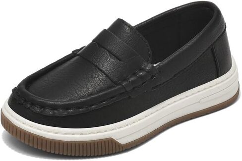 Cubufly Toddler Boys Loafers Penny Dress Shoes Slip-On Boat Shoes PU with Breathable Insole Moccasins Casual (Toddler/Little Kid) in Kuwait
