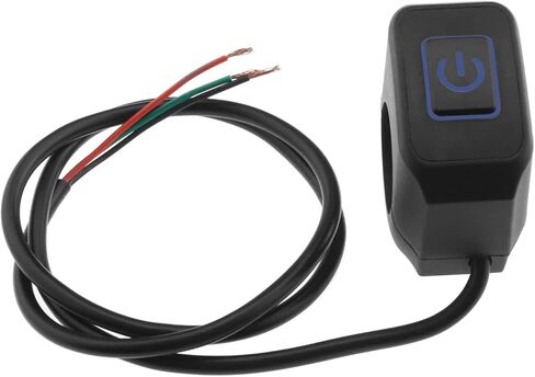 Motorcycle Handlebar Switch 22mm 7/8 Inch Handlebar Headlight Control Push Button Switch Waterproof 12V On/Off Switch with Blue LED Indicator in Saudi Arabia