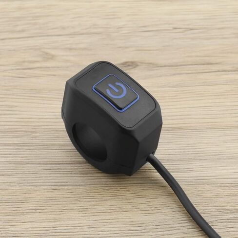 Motorcycle Handlebar Switch 22mm 7/8 Inch Handlebar Headlight Control Push Button Switch Waterproof 12V On/Off Switch with Blue LED Indicator in Saudi Arabia