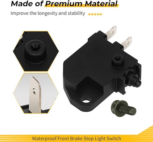 M MATI مقاوم للماء الفرامل الأمامية إيقاف مفتاح الإضاءة لهوندا CBR600RR CBR300R CRF250L Forza 300 XR650L CTX1300 Grom 125 SCL500 Rancher 420 المتمردين فورمان روبيكون 500 ST1300PA 2012-2024 35340-MGS-D31 in Kuwait