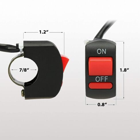 7/8" Handlebar On-Off Kill Start Switch 12V for 50cc 70cc 90cc 110cc 125cc Scooter ATV Dirt Pit Bike Motorcycle Chinese Taotao Baja Sunl Roketa Honda XR50 CRF50 in Saudi Arabia