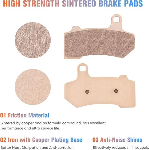 Youxmoto Sintered Brake Pads Fit For HARLEY FLHR Road King 2008-2022/ for Road Glide/for Ultra Classic Electra Glide, Front Rear Brake Pads Fit For HARLEY FLHX Street Glide FLHXS, FITS 42850-06A in Saudi Arabia
