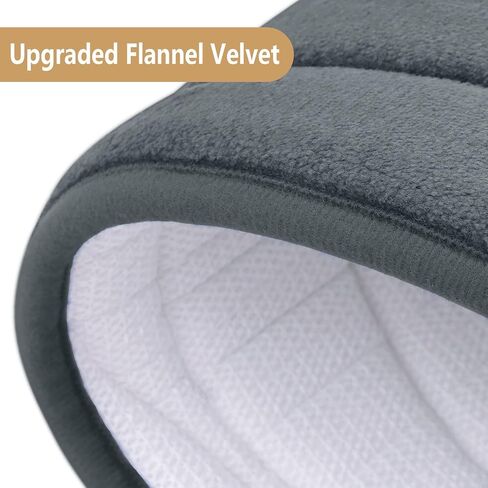 بوغاندا سجادة حمام من الإسفنج الذكي مقاس 24 × 16، سجادات حمام فائقة النعومة وذات قدرة على الامتصاص، سجاد حمام غير قابل للانزلاق وقابل للغسل في الغسالة لأرضية الحمام وحوض الاستحمام والدش، رمادي داكن in Kuwait