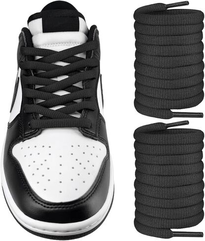 Oval Shoelaces for Nike Dunk SB Low Retro Sneaker, 1/4" Premium Replacement Shoe Laces for Tennis Basketball Shoes in Kuwait