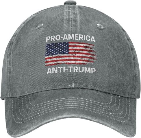 Pro America Anti-Trump American Hats Vintage Adjustable Baseball Cap Cotton MAGA Hat Black in Saudi Arabia
