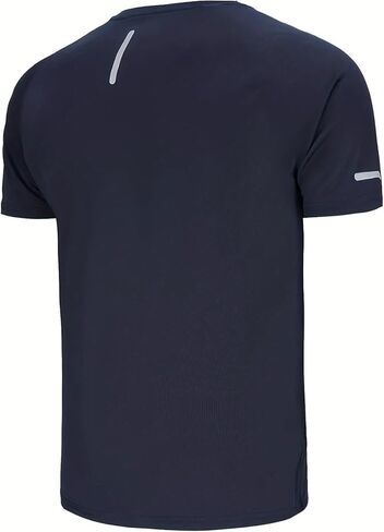 4PCS Men's Dry Fit Athletic Shirts, Short Sleeve Moisture Wicking Workout Tees, Raglan Activewear with Reflective Stripe in Saudi Arabia