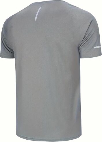 4PCS Men's Dry Fit Athletic Shirts, Short Sleeve Moisture Wicking Workout Tees, Raglan Activewear with Reflective Stripe in Saudi Arabia