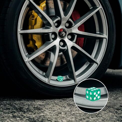 28pcs Dice Tire Valve Caps, Dice Valve Stem Caps, Red Dice Valves Stem Cap, Bike Dice Valves Cap Cute for Cars, SUV, Trucks, Bikes, Motorcycles, Bicycles (7 Colors) in Saudi Arabia