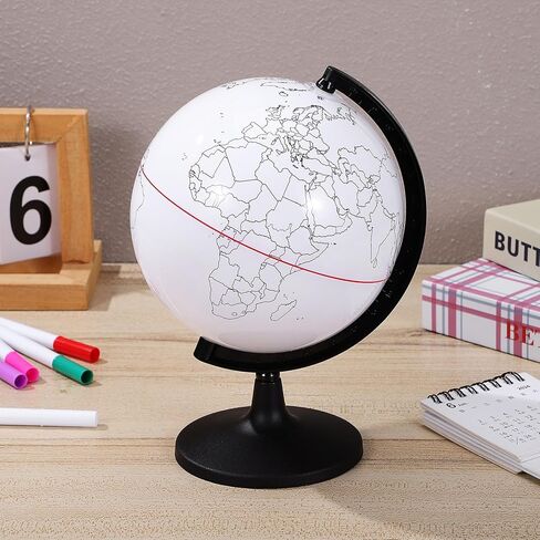 Alipis Diy Blank Globe Coloring Model, Erasable Interactive Globe for Kids, Desktop Prop for Geography Learning And Decoration, Portable Unpainted Ornament, 5. 57 Inch in Saudi Arabia
