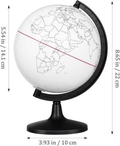 Alipis Diy Blank Globe Coloring Model, Erasable Interactive Globe for Kids, Desktop Prop for Geography Learning And Decoration, Portable Unpainted Ornament, 5. 57 Inch in Saudi Arabia