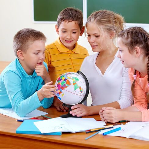 Alipis Diy Blank Globe Coloring Model, Erasable Interactive Globe for Kids, Desktop Prop for Geography Learning And Decoration, Portable Unpainted Ornament, 5. 57 Inch in Saudi Arabia