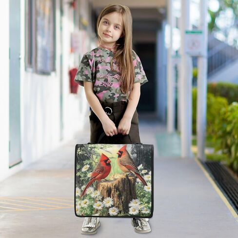 3 D-Ring Zipper Binder Bag, Cardinals Perched Removable Binder with Zipper Case Hold 300+ Sheets& 13 Inch Laptop for School Office Supplies Organizer in Saudi Arabia