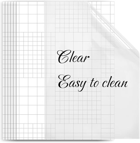 Clear Dry Erase Board Sticker Paper, 10 Sheets of A4 Clear Removable Dry Erase Sheets Paper Transparent White Boards Sticker for Wall/Desk/Refrigerator/Door/Locker/Home/Office/Classroom in Saudi Arabia