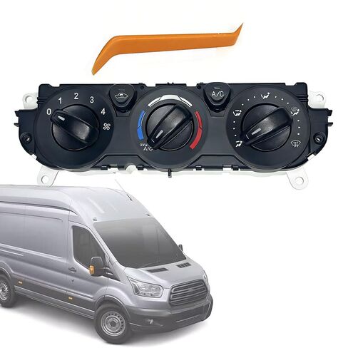 وحدة التحكم في المناخ AC متوافقة مع Ford Transit 150 250 350 350HD 2015-2019، لوحة التحكم HVAC، وحدة تبديل سخان التيار المتردد تحل محل CK4Z-19980-A CK4Z-19980-B in Kuwait