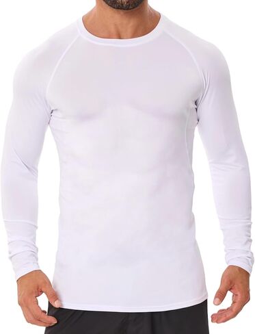 Men's Compression Shirt Long Sleeve Athletic Base Layer Top Sports Undershirt Quick Dry Sports T-Shirt for Workout in Saudi Arabia