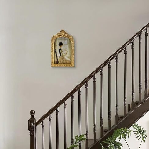 Vintage Picture Frame, Gold Vintage Arched Frame Decor for Tabletop and Wall Mounting, Antique Arched Photo Decor for Home, Gold, 4x6 Inch in Saudi Arabia