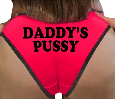 مشاغب كلسون Daddys كس DDLG العمر اللعب المملوكة هريرة الكبار تصميم سراويل بيكيني الأحمر والأسود in Saudi Arabia