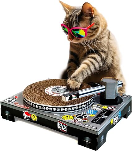 Suck UK - Cat Scratcher Synthesizer | Cardboard Cat Scratchers | Kitten Toys & Cats Toys for Indoor Cats | Kitten Cardboard Scratcher & Scratching Board | Toy Interactive for Indoor in Saudi Arabia