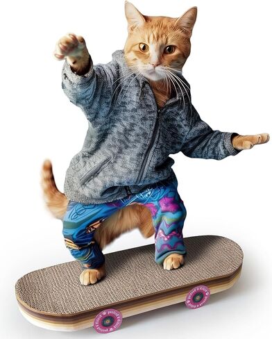 Suck UK - Cat Scratcher Synthesizer | Cardboard Cat Scratchers | Kitten Toys & Cats Toys for Indoor Cats | Kitten Cardboard Scratcher & Scratching Board | Toy Interactive for Indoor in Saudi Arabia
