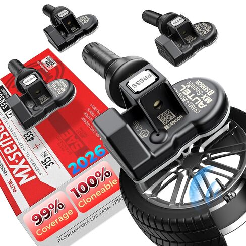 Autel MX-Sensor 2-in-1 315MHz 433MHz Dual Frequency TPMS Press-in Sensor, OE-Level Universal Programmable Tire Pressure Monitoring Sensor Rubber Valve, Works with TS508 TS408 MK808S-TS MS906 PRO-TS in Saudi Arabia