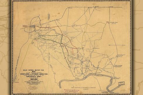 8"x12" Poster, map of Confederate army prior to Shiloh 1862 - Gallery Print in Saudi Arabia