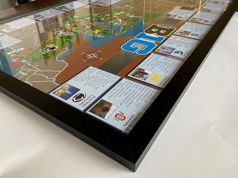 NEW Officially Licensed 2025 Big Ten Conference Map/Poster (XL Size = 24" x 36"), 18 World Class Universities in Saudi Arabia