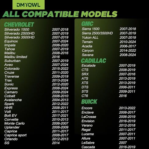 نظام مراقبة ضغط الإطارات 315 ميجاهرتز مبرمج مسبقًا لسيارات الدفع الرباعي جنرال موتورز - شيفروليه إكوينوكس (07-24)|تاهو (07-20)|ترافيرس (09-17)|جي إم سي يوكون (07-20)|أكاديا (07-16) مستشعر ضغط الإطارات/OE: 13586335;13598771(4 قطع) in Kuwait