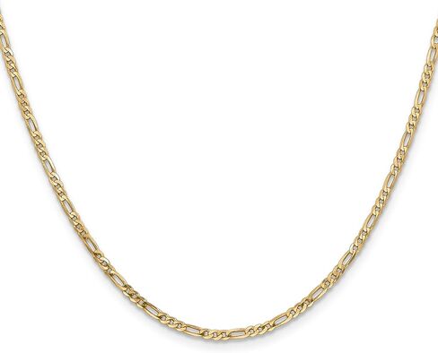 IceCarats 14K Solid Yellow Gold 2.25mm Figaro Link Chain Necklace 20 inch in Saudi Arabia