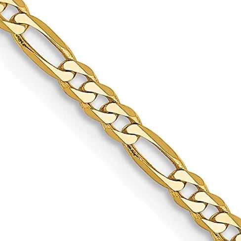IceCarats 14K Solid Yellow Gold 2.25mm Figaro Link Chain Necklace 20 inch in Saudi Arabia