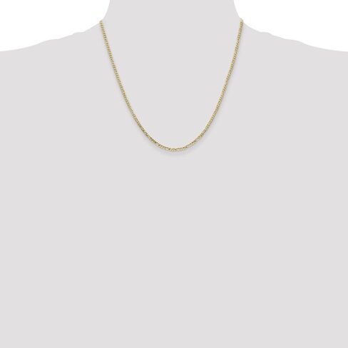 IceCarats 14K Solid Yellow Gold 2.25mm Figaro Link Chain Necklace 20 inch in Saudi Arabia