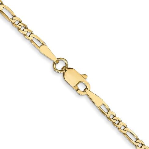 IceCarats 14K Solid Yellow Gold 2.25mm Figaro Link Chain Necklace 20 inch in Saudi Arabia