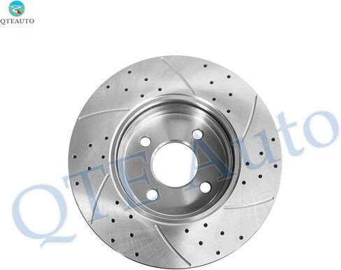 PM Auto Front 256.05mm Drilled Slotted Brake Disc Rotors Compatible With 2005-2010 Chevrolet Cobalt in Saudi Arabia