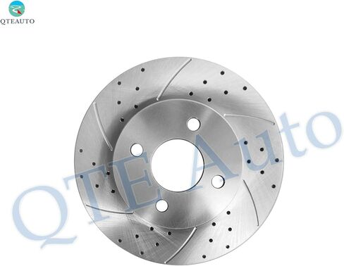 PM Auto Front 256.05mm Drilled Slotted Brake Disc Rotors Compatible With 2005-2010 Chevrolet Cobalt in Saudi Arabia