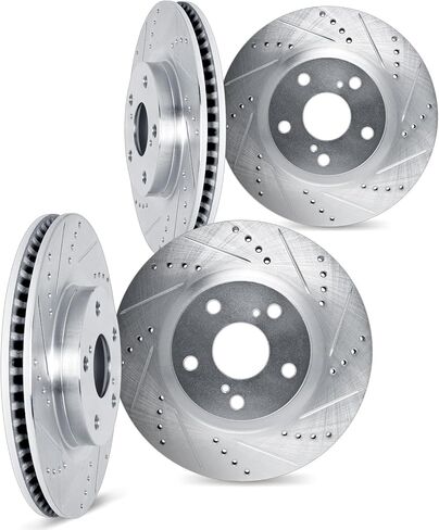 Dynamic Friction Company Brake Rotors For 1984-1987 Chevrolet Corvette| Front and Rear Drilled Slotted Disc Brake Rotors| Brakes and Rotors in Saudi Arabia