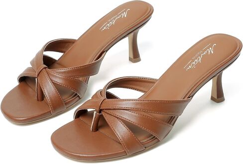 Mostrin Kitten Heels for Women Pointed Toe Vintage Mules Heels Sexy Slip on Stiletto Backless Sandals for Party Wedding Daily in Saudi Arabia