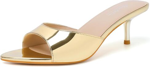 Mostrin Kitten Heels for Women Pointed Toe Vintage Mules Heels Sexy Slip on Stiletto Backless Sandals for Party Wedding Daily in Saudi Arabia